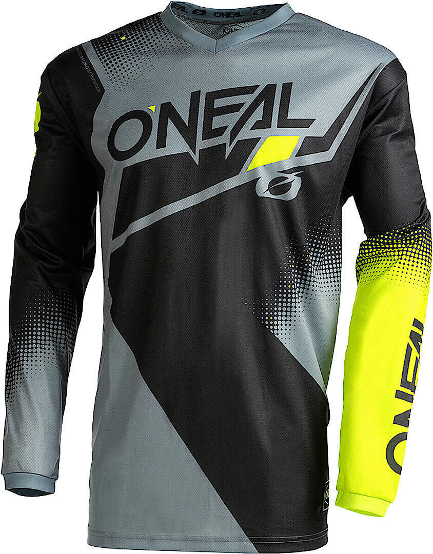 Oneal Element Racewear V.22 Motocross Jersey, black-grey-yellow, Size S, black-grey-yellow, Size S