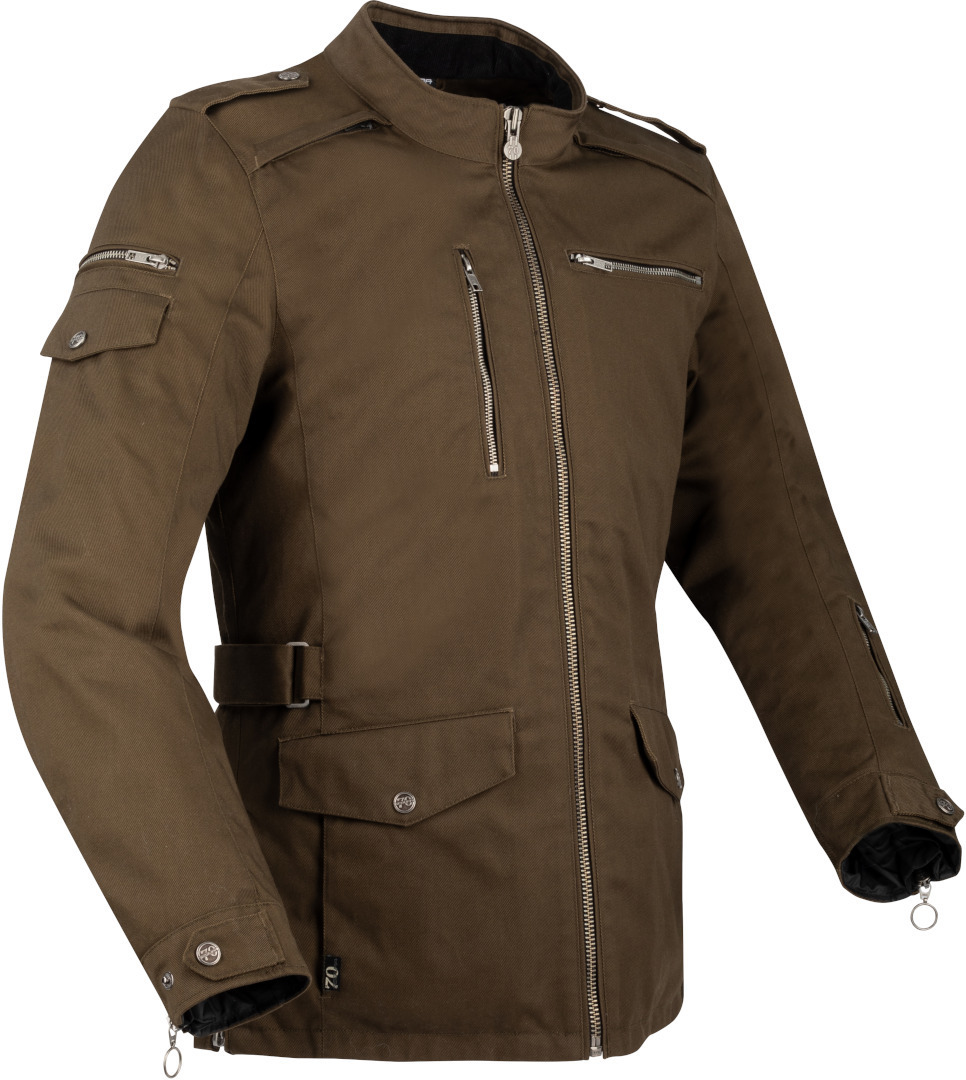Segura Leyton Motorfiets textiel jas, groen-bruin, afmeting S