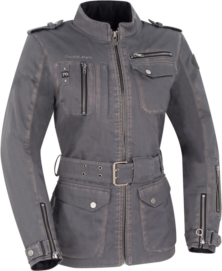 Segura Woodstock Ladies Motorcycle Textile Jacket, grey, Size 38 for Women, grey, Size 38 for Women
