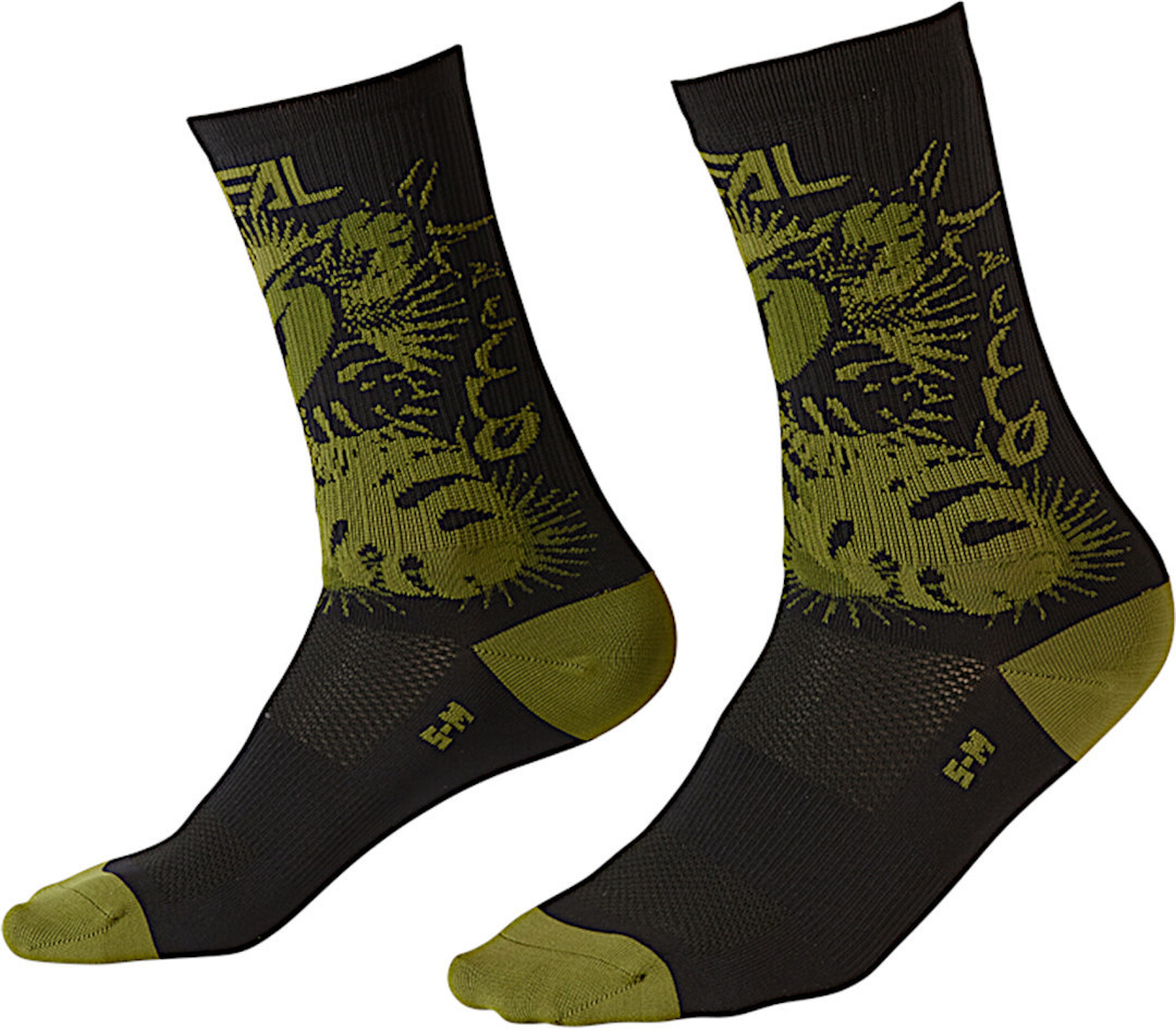 Oneal Plant V.22 MTB Socks, black-green, Size 39 42, black-green, Size 39 42