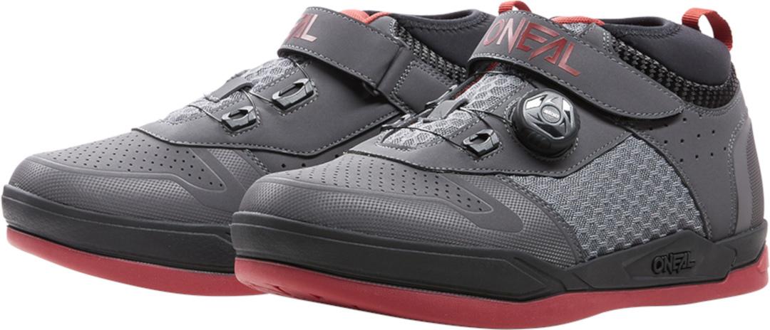 Oneal Session SPD V.22 scarpe, nero-grigio-rosso, dimensione 42