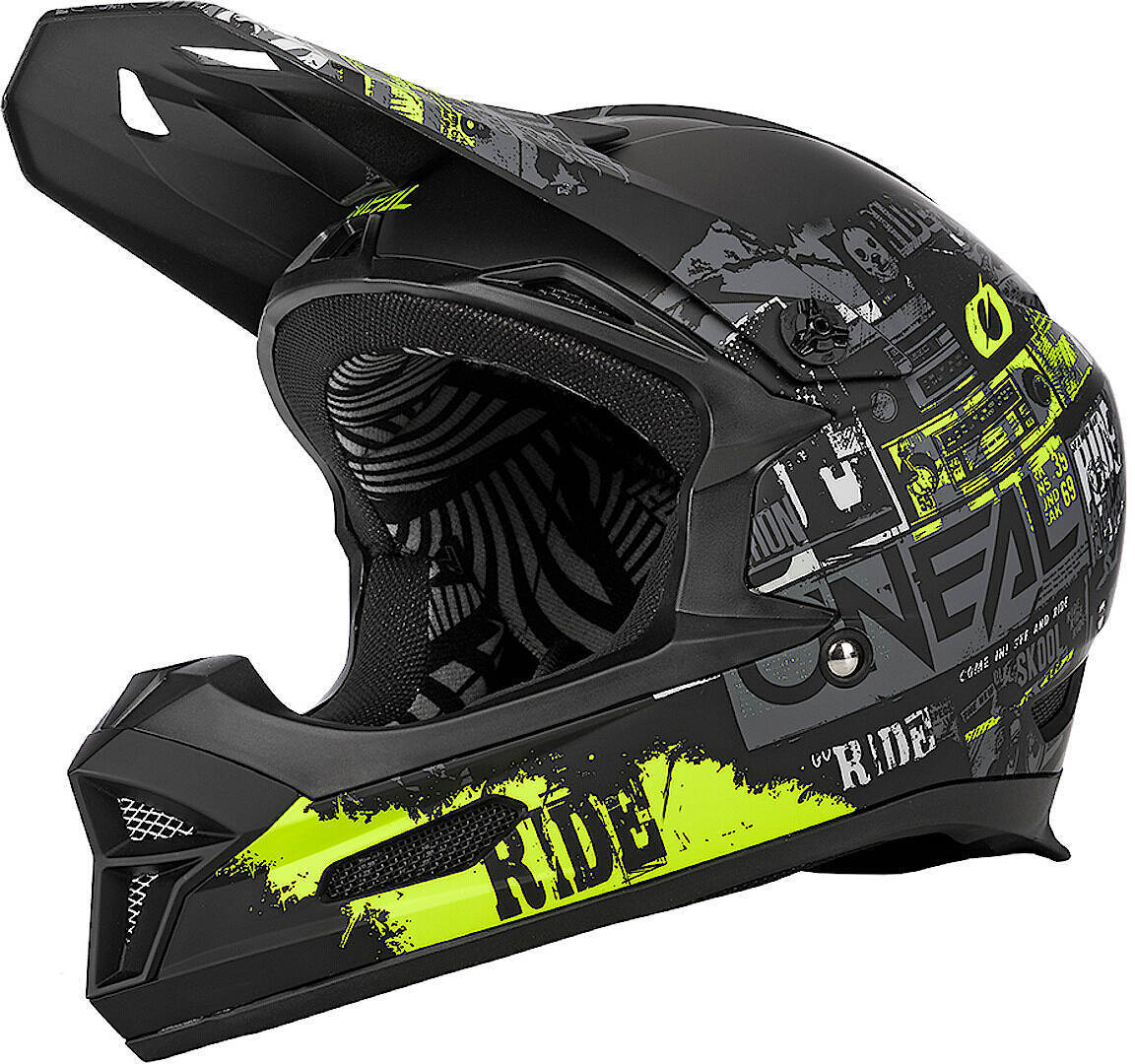 Oneal Fury Ride V.22 Casco da discesa, nero-giallo, dimensione M