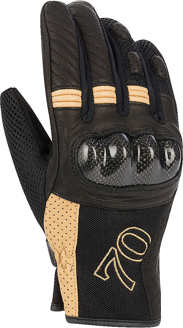 Side view of Segura Russell Motorcycle Gloves, black-beige, Size 3XL for Men