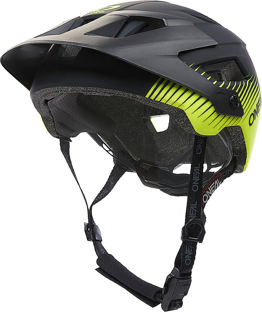 Side view of Oneal Defender Grill Bicycle Helmet, black-yellow, Size L XL for Men