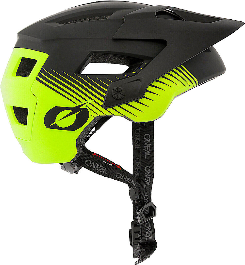 Side view of Oneal Defender Grill Bicycle Helmet, black-yellow, Size L XL for Men