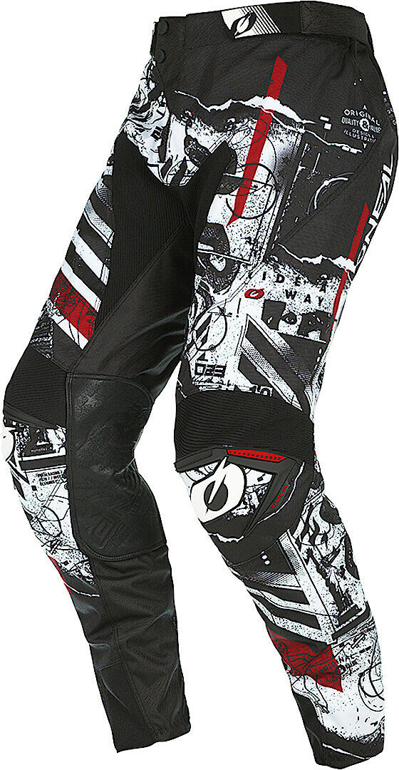 Oneal Mayhem Scarz V.22 Motocross Pants, black-white-red, Size 28, black-white-red, Size 28