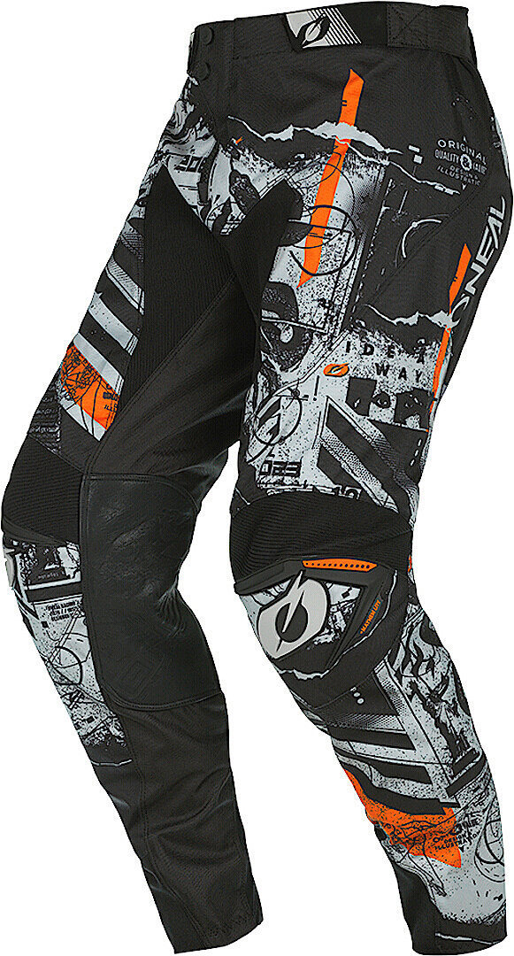 Oneal Mayhem Scarz V.22 Motocross Pants, black-orange, Size 34, black-orange, Size 34