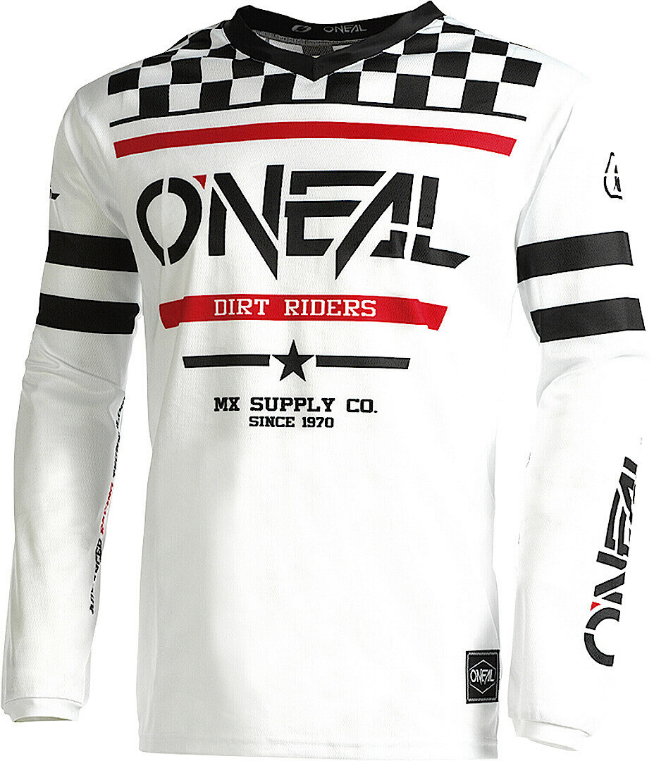 Oneal Element Squadron V.22 Ungdom Motocross Jersey, hvid, størrelse L
