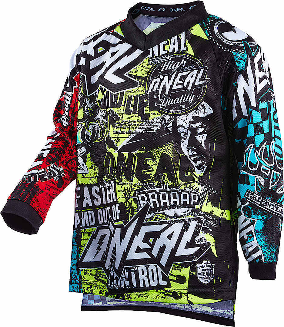 Oneal Element Wild V.22 Youth Motocross Jersey, multicolored, Size S, multicolored, Size S