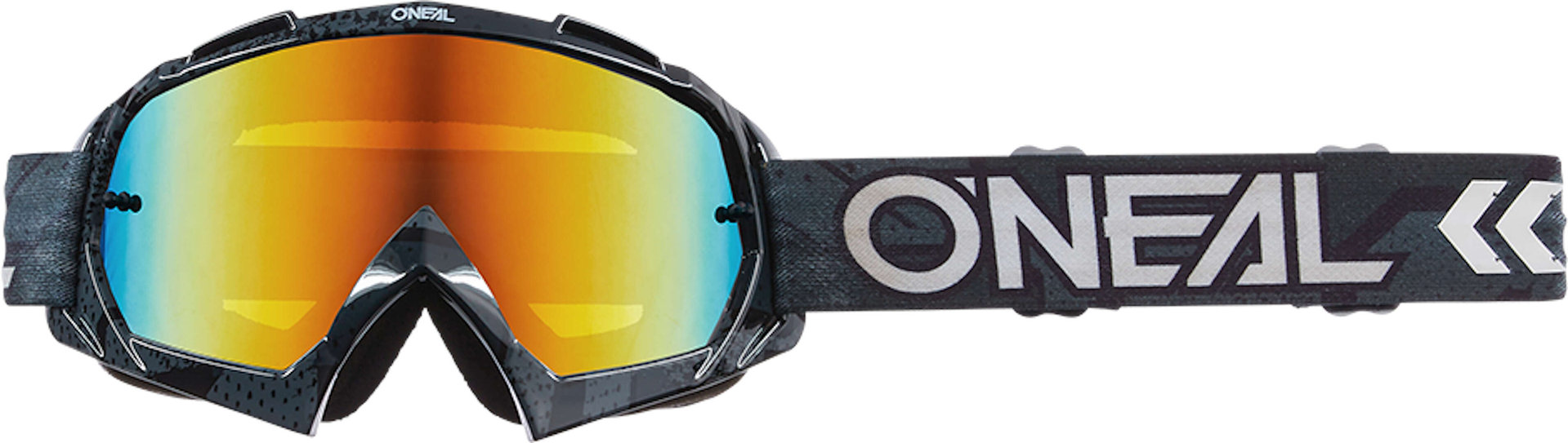 Oneal B-10 Camo V.22 Motocross Goggles, red, red, Size One Size
