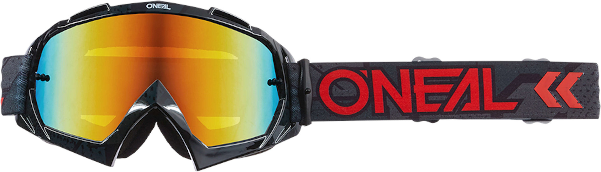 Oneal B-10 Camo V.22 Motocross Goggles, red, red, Size One Size
