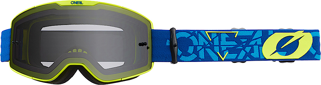 Oneal B-20 Strain V.22 Motocross Goggles, blue-yellow, blue-yellow, Size One Size
