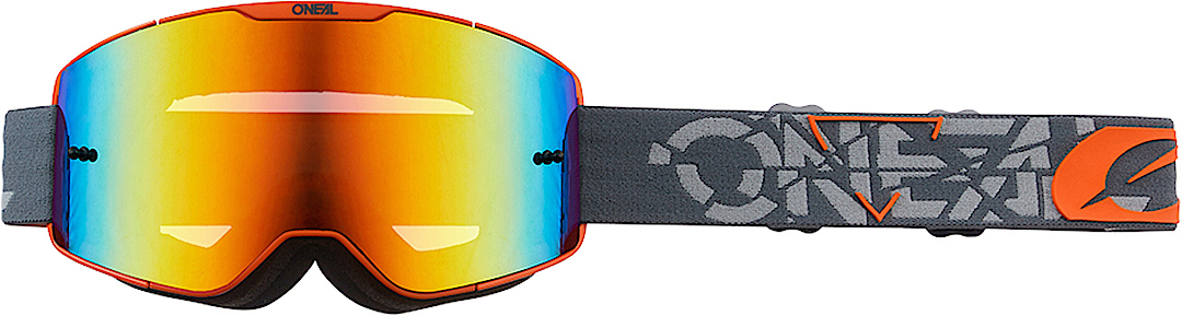 Oneal B-20 Strain V.22 Motocross Goggles, grey-orange, grey-orange, Size One Size