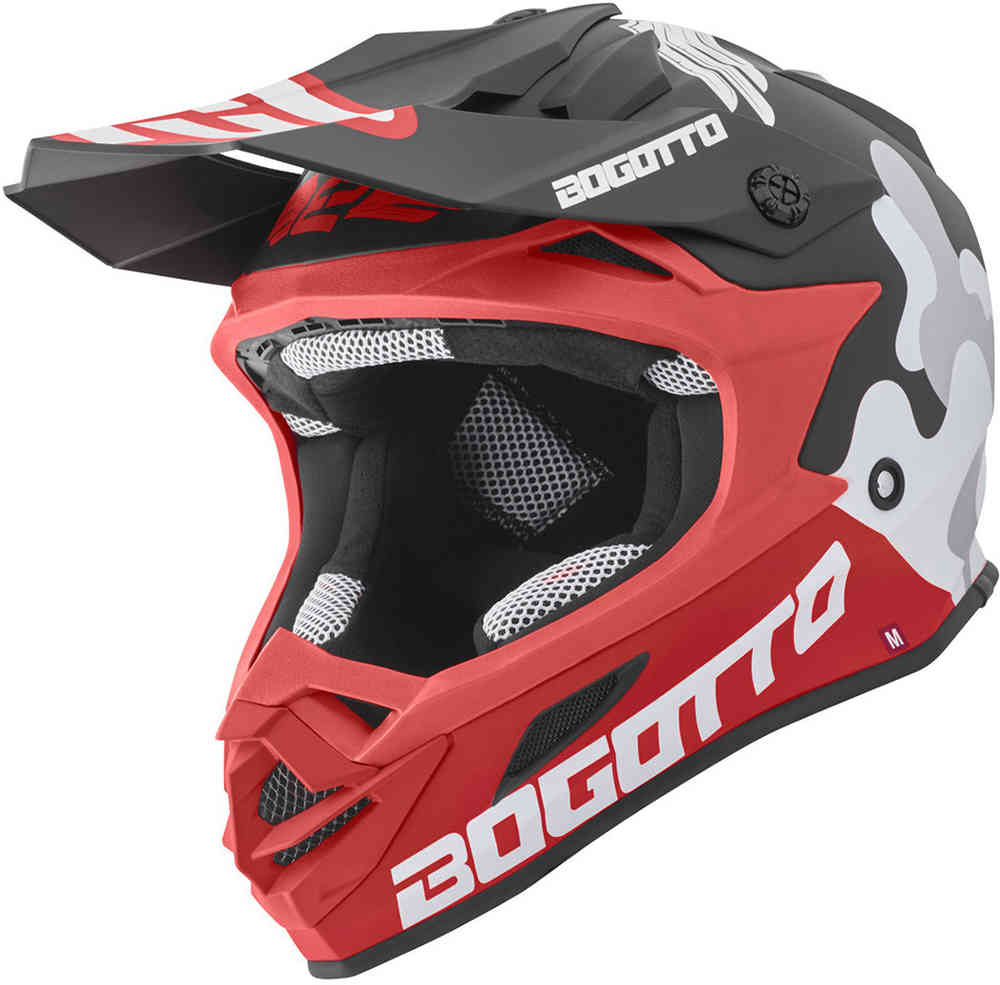 Bogotto V328 Camo Casco motocross in fibra di vetro