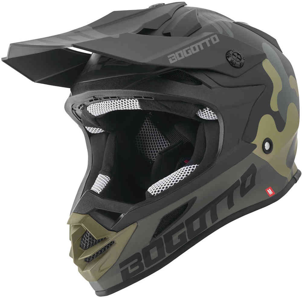 Bogotto V328 Camo Glasfiber Motocross Hjelm