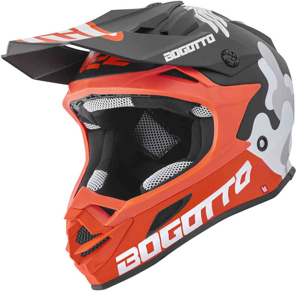 Bogotto V328 Camo Casque de motocross en fibre de verre