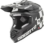 Bogotto V328 Xadrez Carbon Casque de motocross