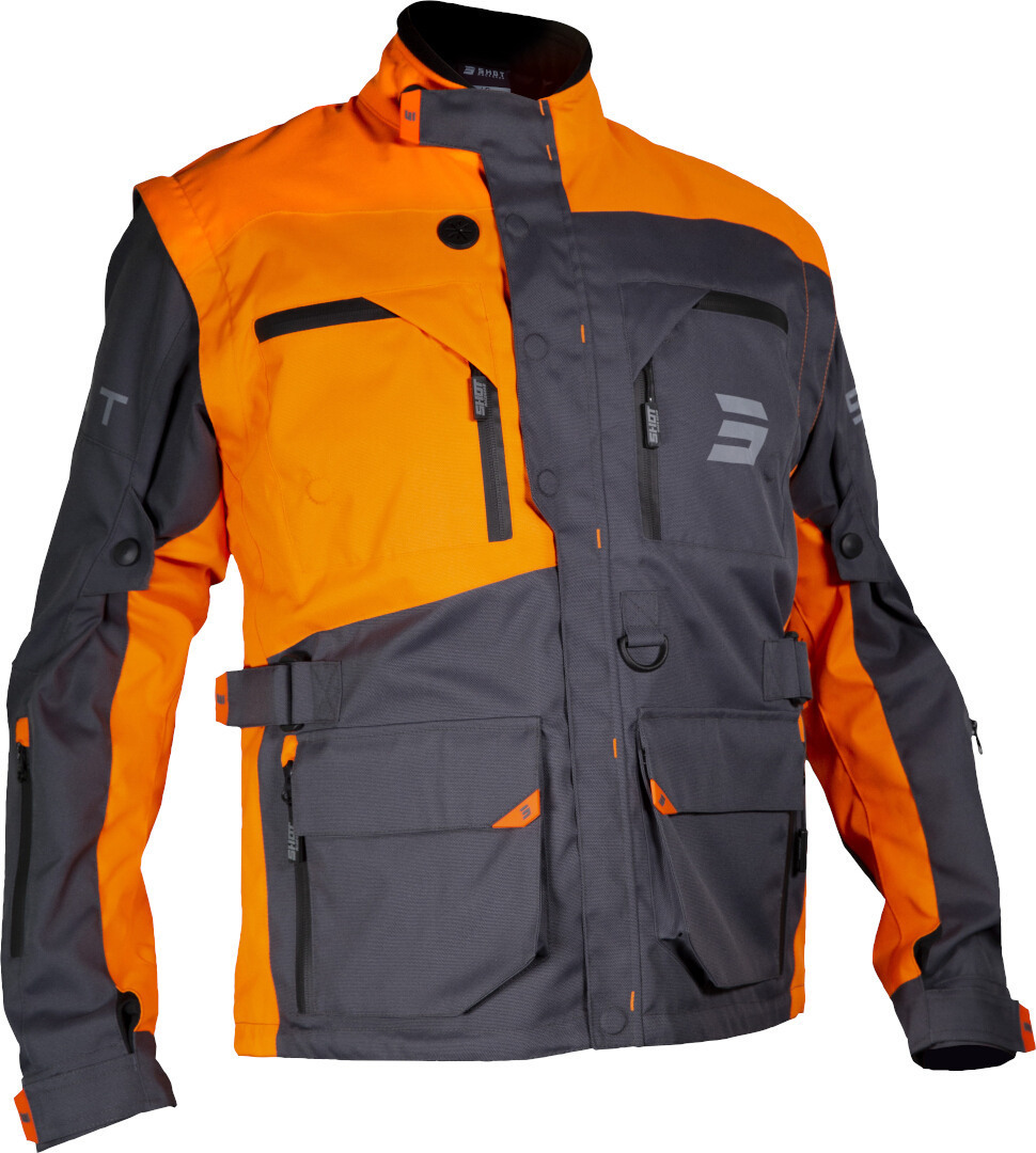 Shot Racetech Motocross Jacket, grey-orange, Size S, grey-orange, Size S