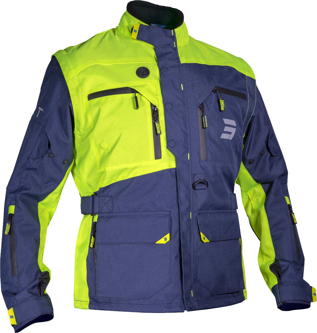 Shot Racetech Motocross Jacket, blue-yellow, Size S, blue-yellow, Size S