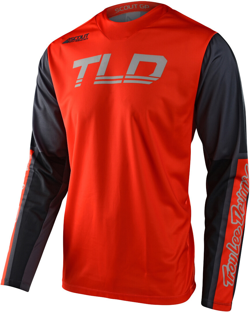 Troy Lee Designs Scout GP Recon Motocross Jersey, grey-orange, Size S, grey-orange, Size S