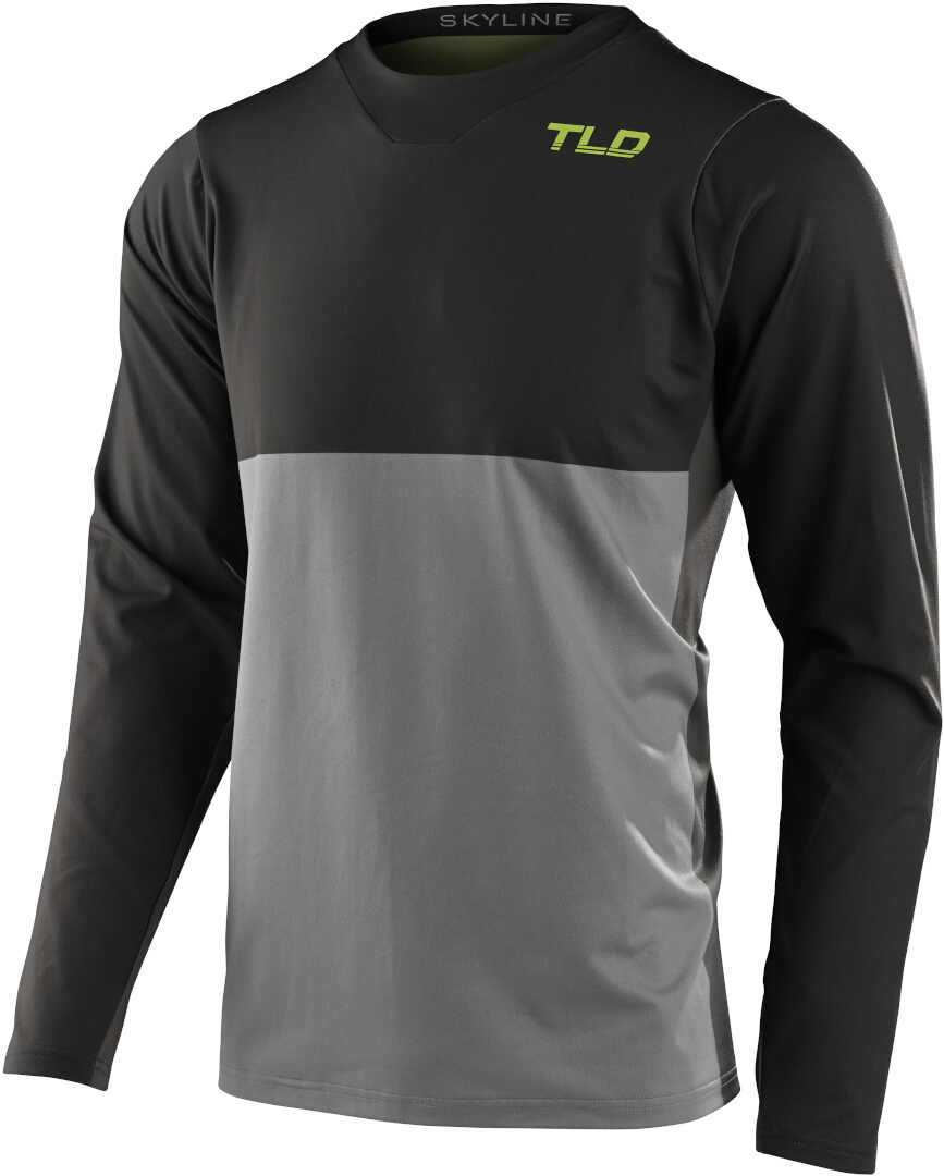 Troy Lee Designs Skyline Chill Breaks Cykel Jersey, svart-grå-grön, storlek XL