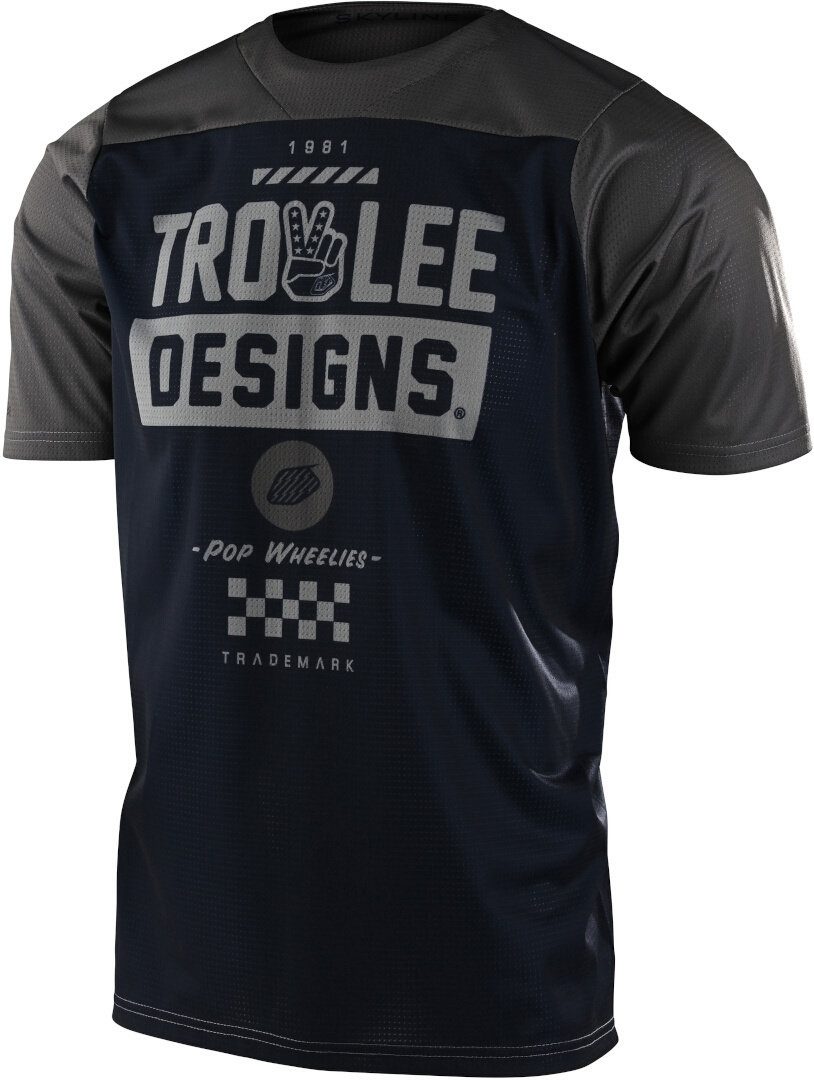 Troy Lee Designs Skyline Camber Cykel T-Shirt, grön-blå, storlek S