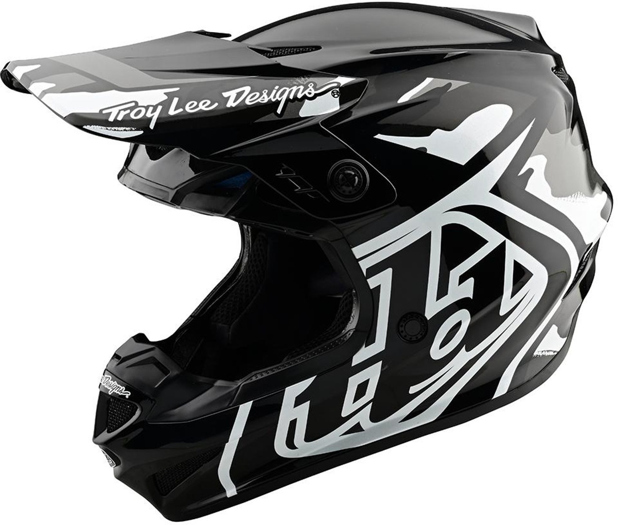 Troy Lee Designs GP Overload Camo Motocross Helmet, black-white, Size XL, black-white, Size XL