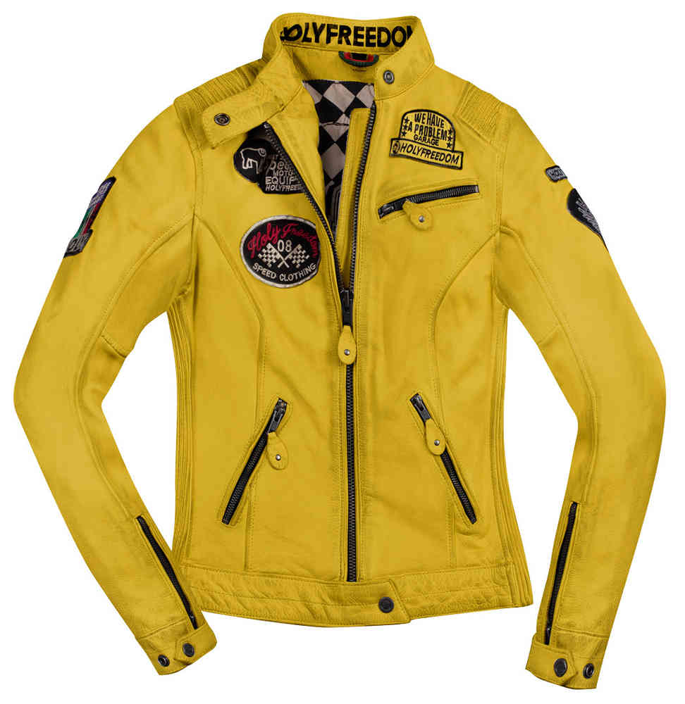 HolyFreedom Zero Chaqueta de cuero de motocicleta para damas