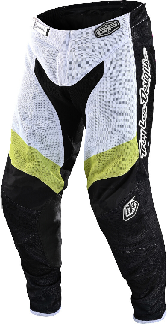 Troy Lee Designs GP Air Veloce Camo Motocross Pants Motocross Byxor, svart-vit-grön, storlek 36