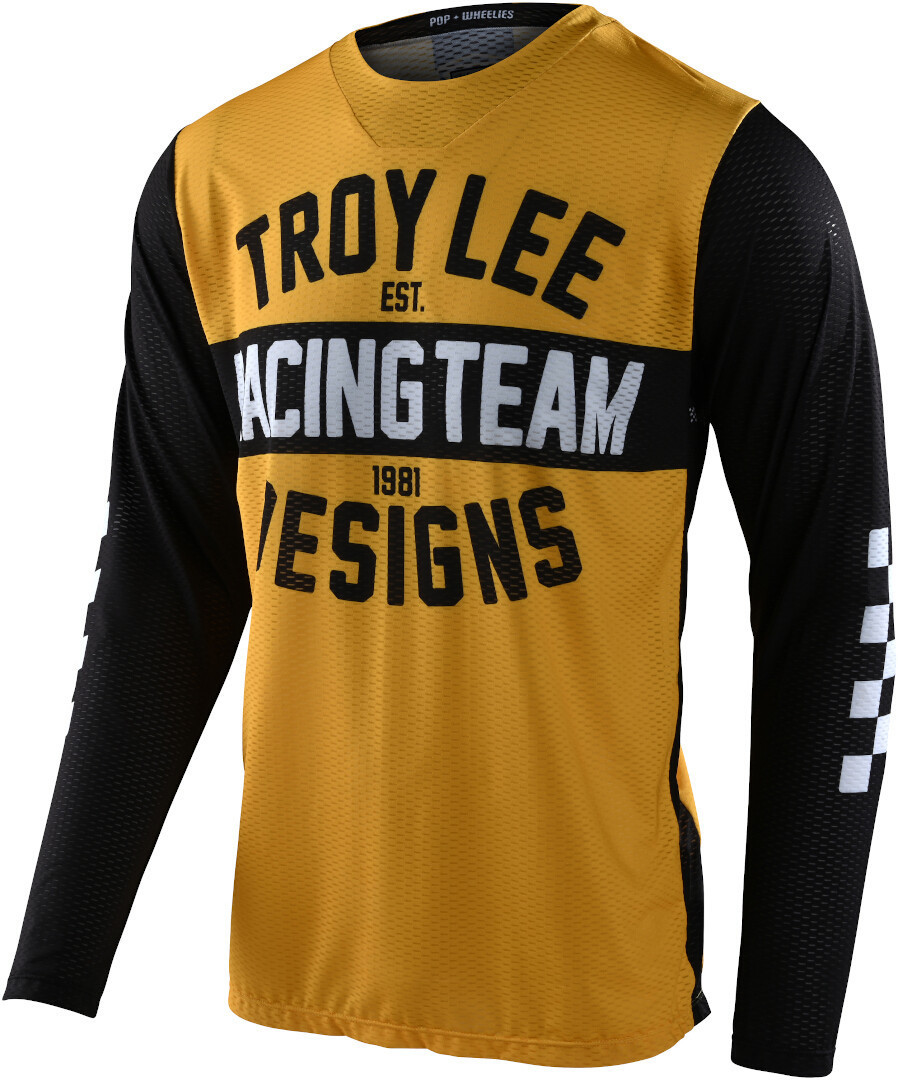 Image of Troy Lee Designs GP Air Team 81 Maglia Motocross, nero-giallo, dimensione S