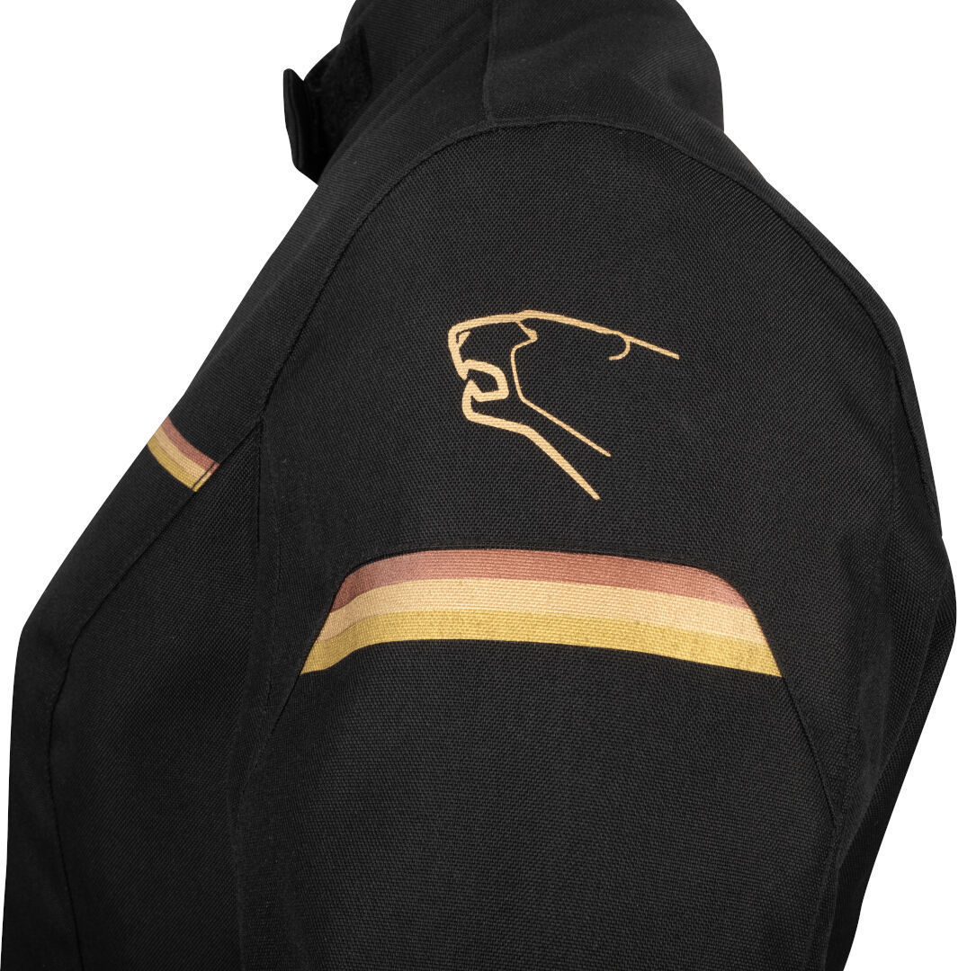 Side view of Bering Riva Ladies Motorcycle Textile Jacket, black-orange, Size 40 for Women
