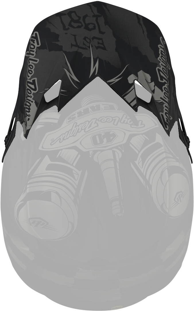 Troy Lee Designs SE4 Strike Helmet Peak, black-grey, black-grey, Size One Size