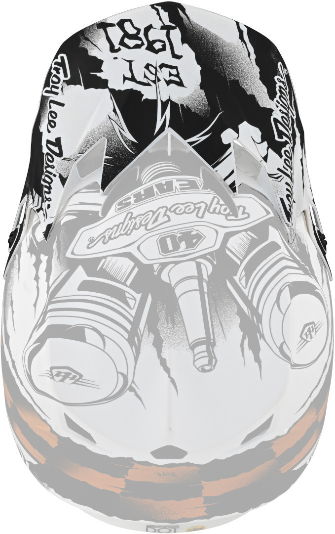 Troy Lee Designs SE4 Strike Helmet Peak, black-white, black-white, Size One Size