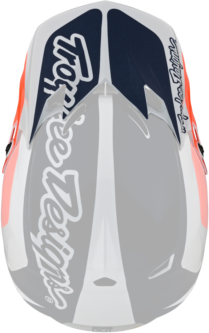 Troy Lee Designs SE4 Corsa Helmet Peak, white-blue-orange, white-blue-orange, Size One Size