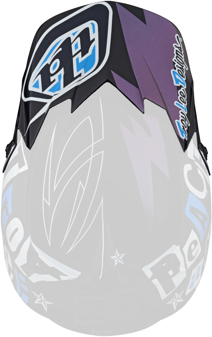 Troy Lee Designs GP Anarchy Helmet Peak, black-white-blue, black-white-blue, Size One Size
