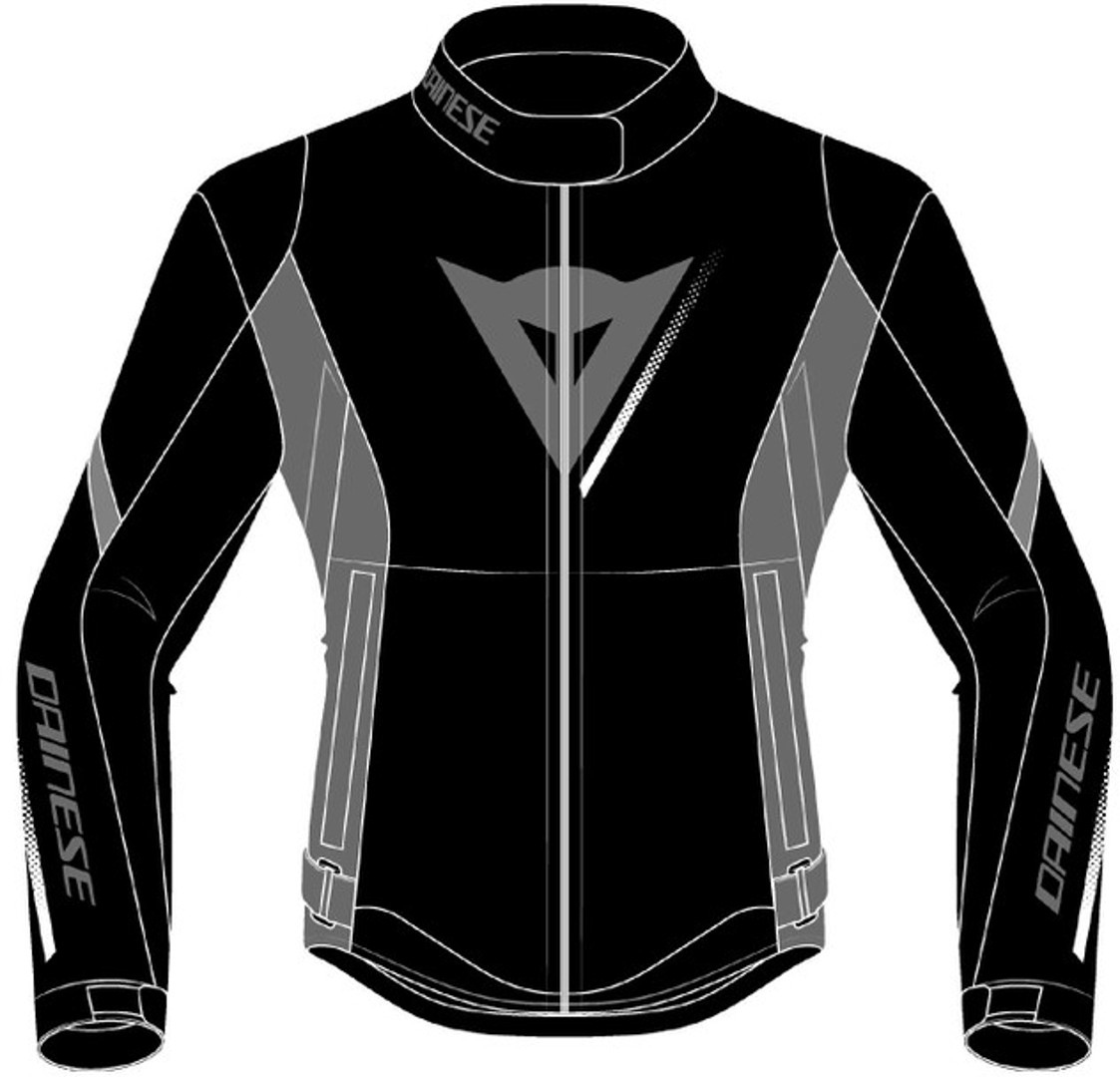 Dainese Veloce D-Dry Дамы Мотоцикл Текстильная куртка Черный/Серый/Белый 40 