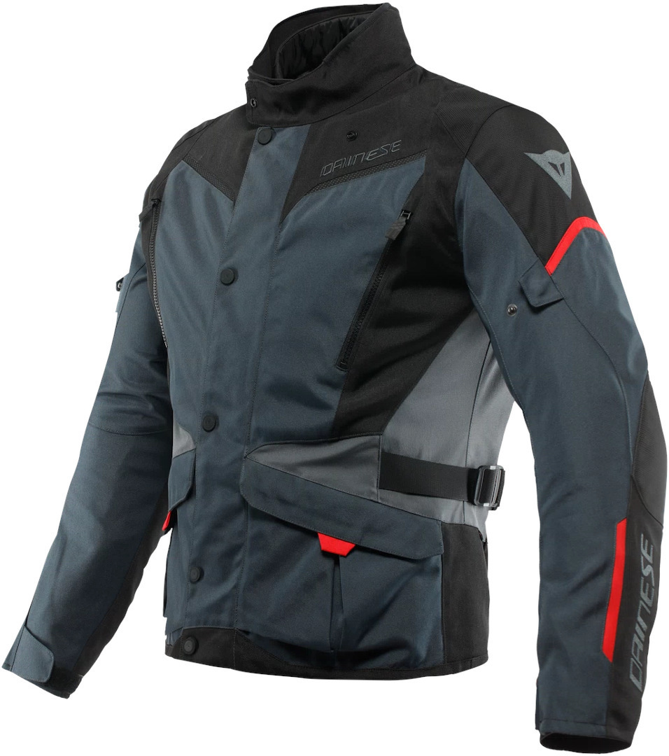 Dainese Tempest 3 D-Dry Мотоциклетная текстильная куртка Серый/Черный/Красный 46 