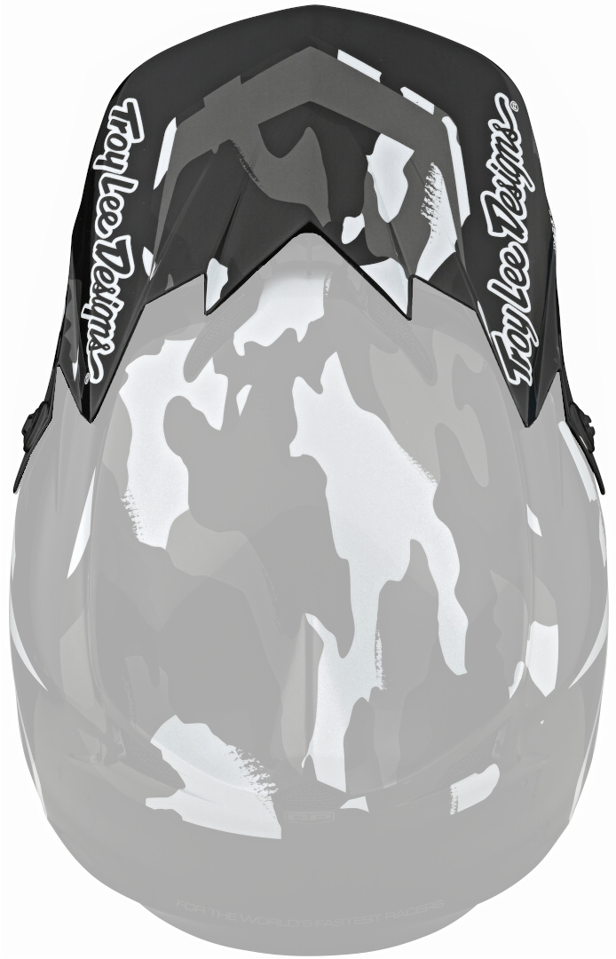 Troy Lee Designs GP Overload Camo Helmet Peak, black-white, black-white