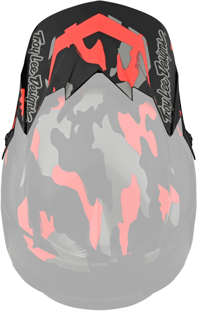 Troy Lee Designs GP Overload Camo Helmet Peak, black-red, black-red