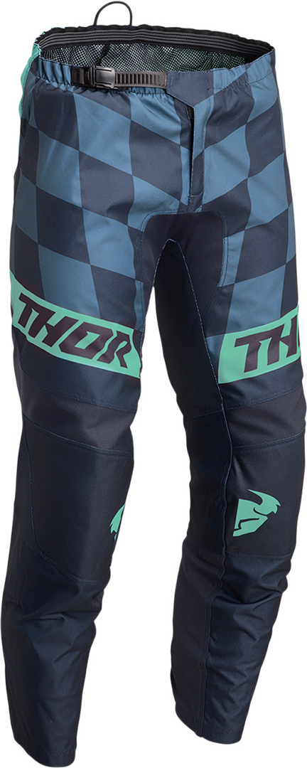 Thor Sector Birdrock Motocross Pants, black-turquoise, Size 30, black-turquoise, Size 30