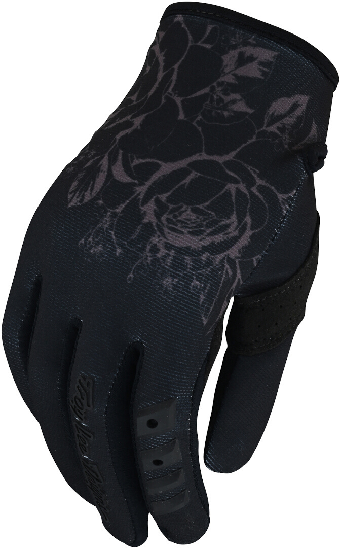 Troy Lee Designs GP Floral Ladies Motocross Gloves, black-purple, Size M for Women, black-purple, Size M for Women