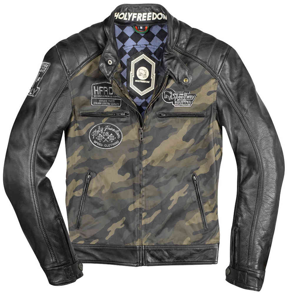 HolyFreedom Zero Camo veste en cuir/textile de moto