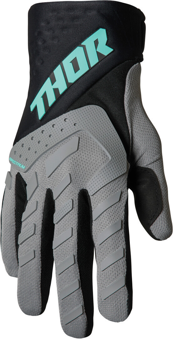 Thor Spectrum Logo Youth Motocross Gloves, black-grey, Size 2XS, black-grey, Size 2XS