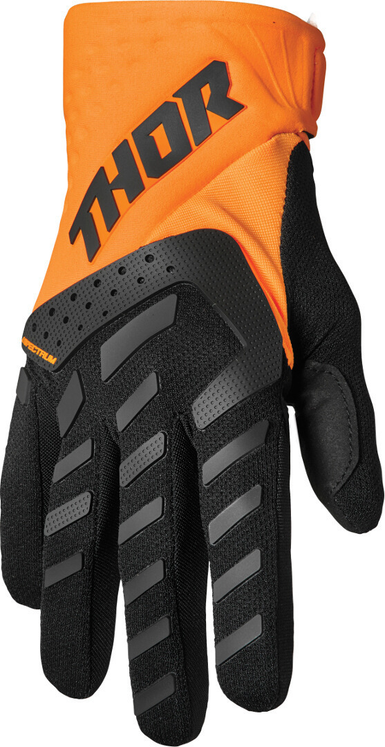Thor Spectrum Logo Youth Motocross Gloves, black-orange, Size S, black-orange, Size S