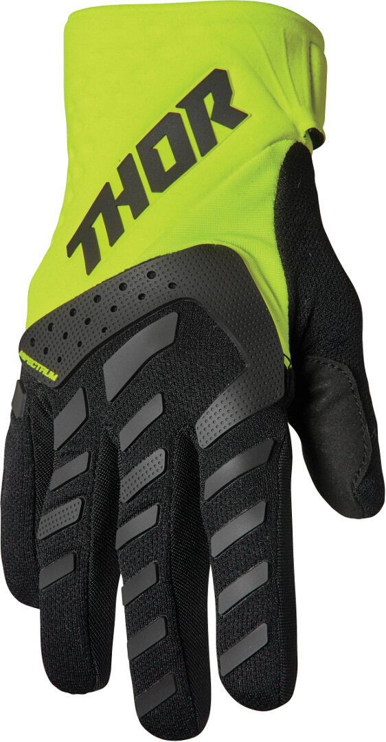 Thor Spectrum Logo Youth Motocross Gloves, black-green, Size XS, black-green, Size XS
