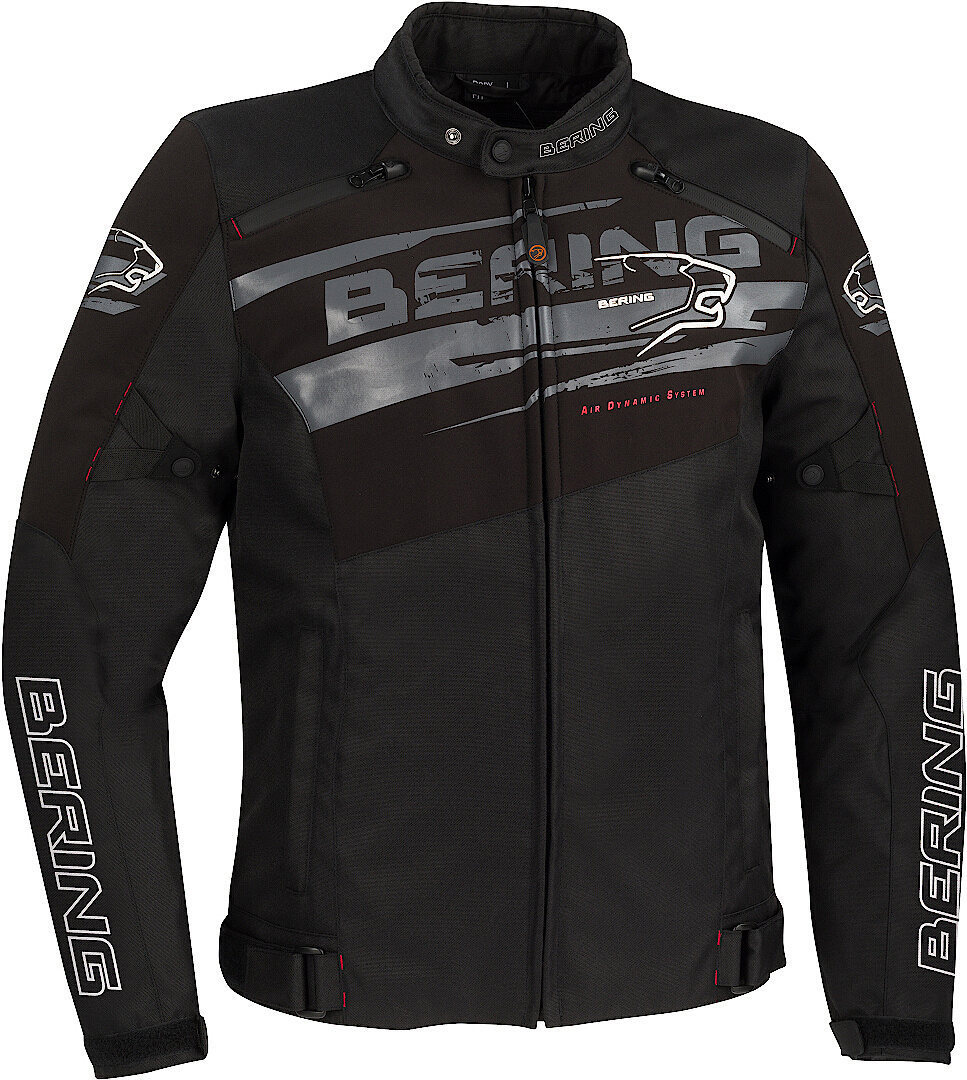 Image of Bering Vikos Giacca tessile moto, nero-grigio, dimensione 3XL