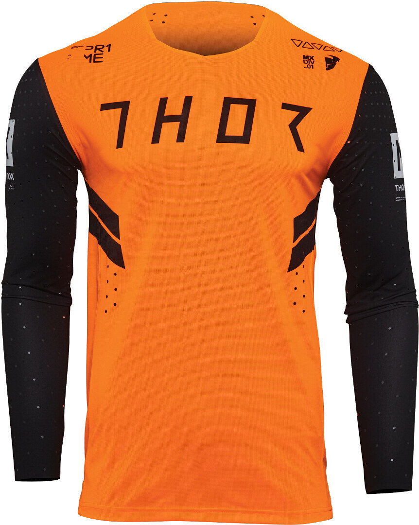 Thor Prime Hero Motocross Jersey, black-orange, Size M, black-orange, Size M