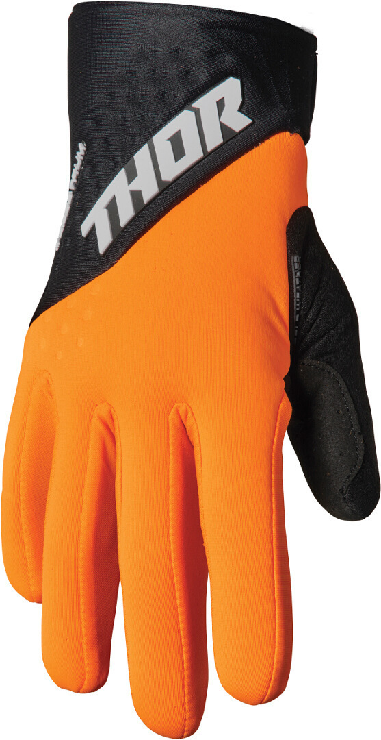Thor Spectrum Cold Weather Motocross Gloves, black-orange, Size S, black-orange, Size S