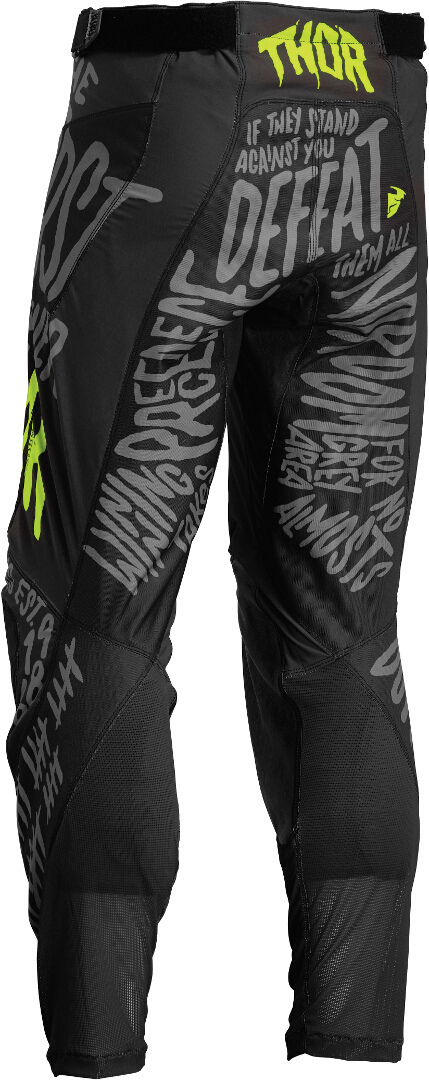 Side view of Thor Pulse Counting Sheep Motocross Pants, grey-green, Size 30 for Men