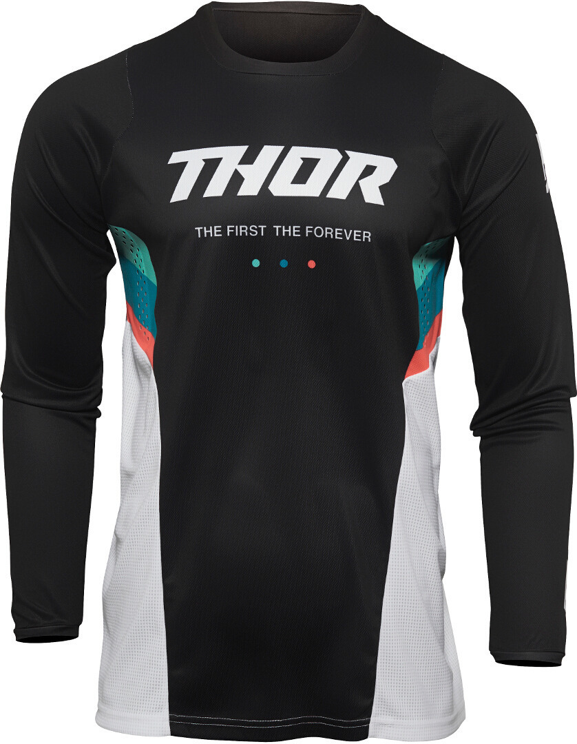 Thor Pulse React Motocross Jersey, black-white, Size S, black-white, Size S